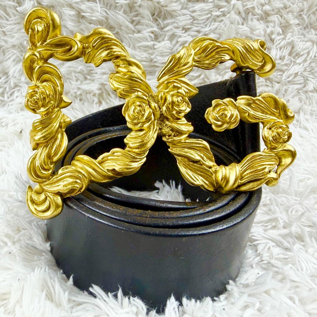 【廃盤&レア&美品】DOLCE&GABBANA ベルト DG ローズ バロック