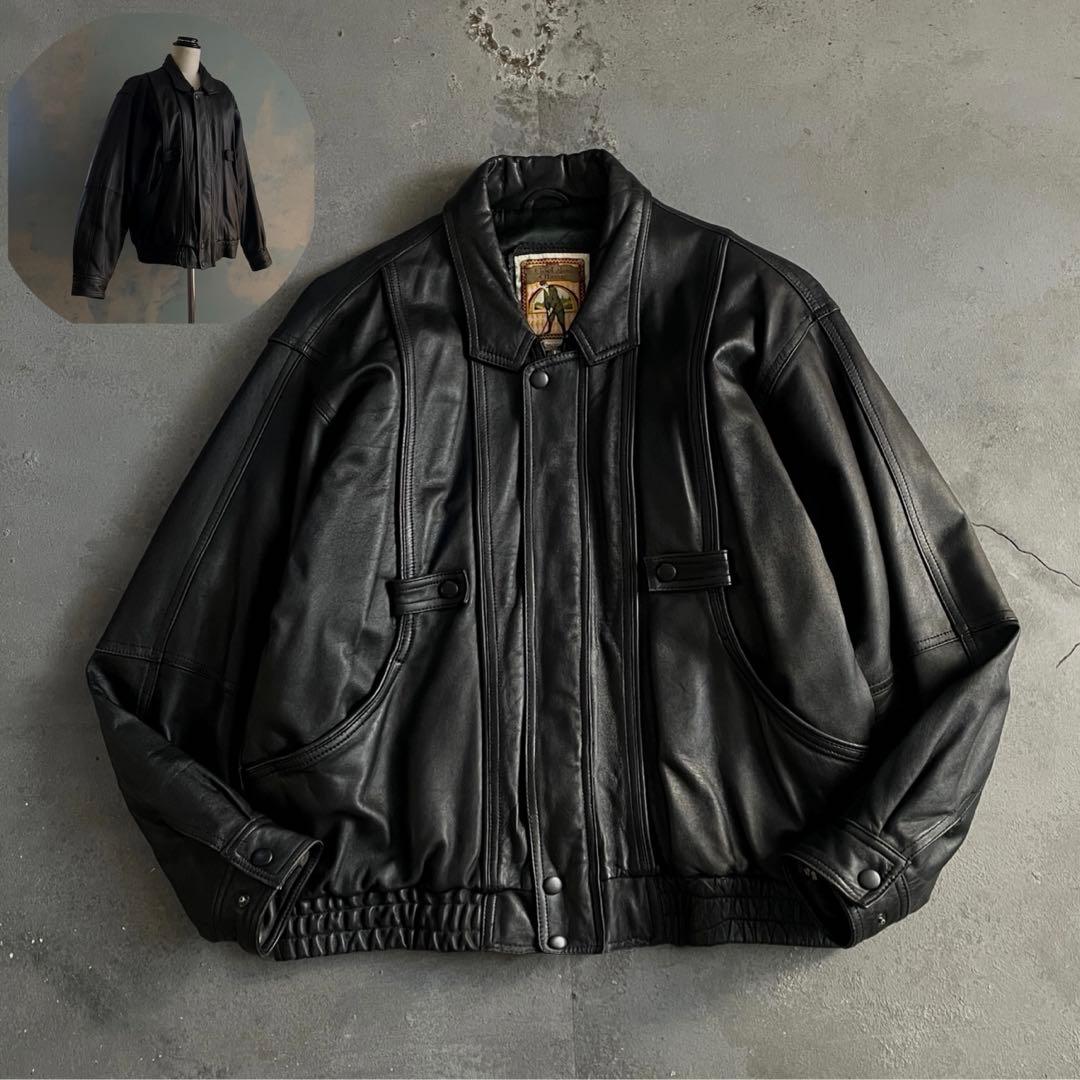 type A-2“Classic“黒“羊革 “短丈“bomber jacket