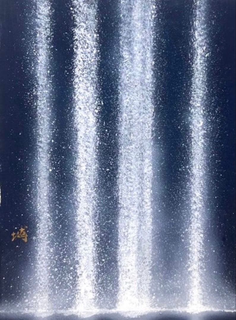 F4号) 千住博【ウォーターフォール】肉筆/表サイン有り/裏シール有り