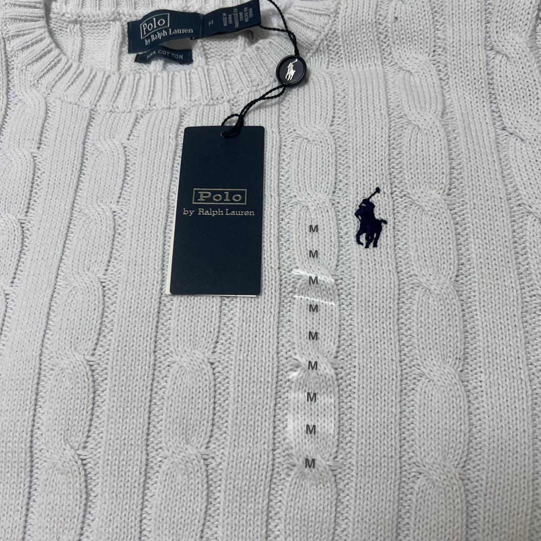 新品未使用•タグ付き】ポロラルフローレン ケーブルニットセーター S