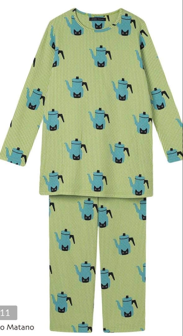 Atsuko Matano 猫とやかんのパジャマ ATSUKO MATANO by WACOAL マタノアツコ ワコール wacoal パジャマ