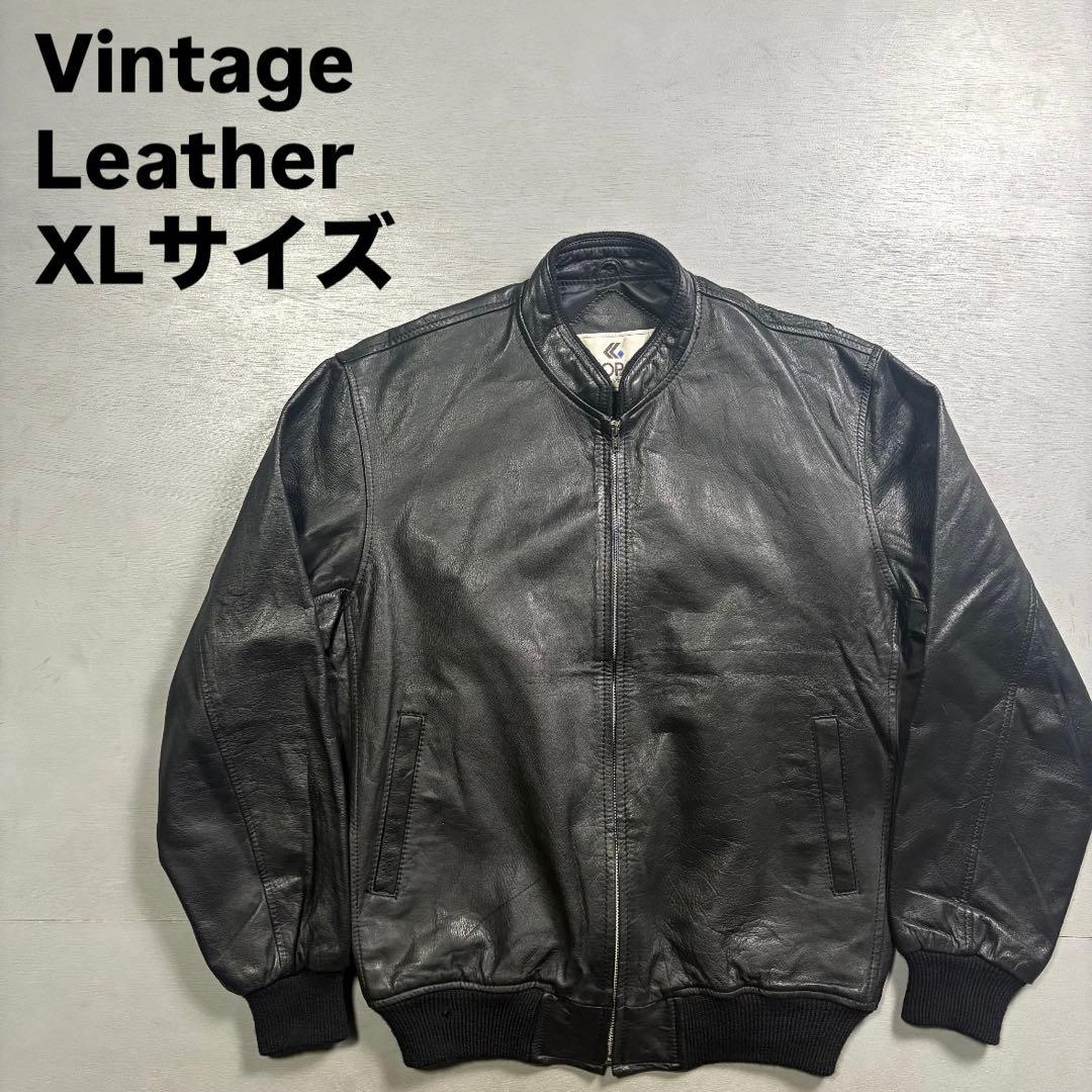 vintage レザージャケット　ブルゾン　ma-1 短丈　本革オールレザー Mo-LAWS MA-1ジャケット レザージャケット 革ジャン メンズ レザー