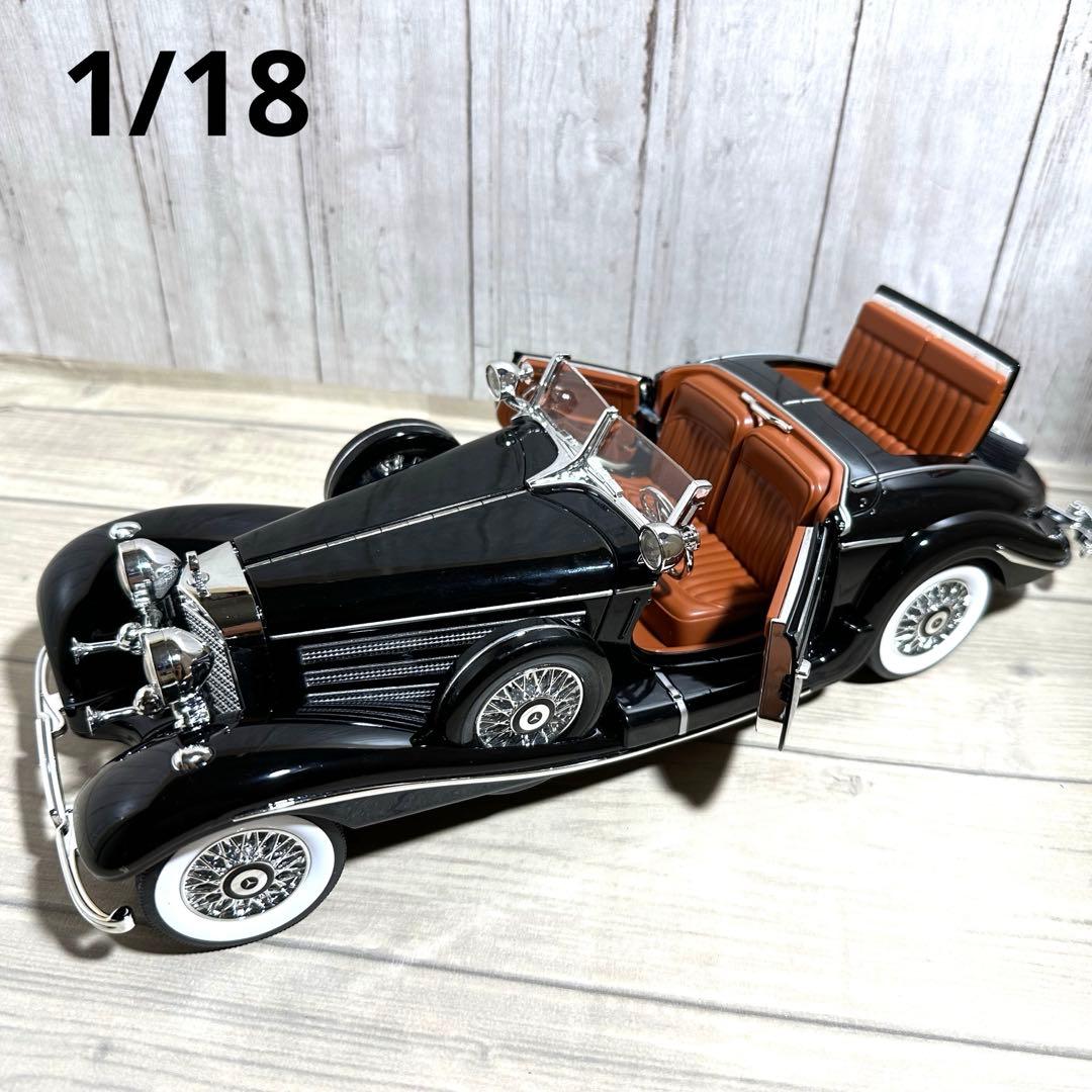 1/18 1936 メルセデスベンツ ミニカー 500K 全開閉 ブラック