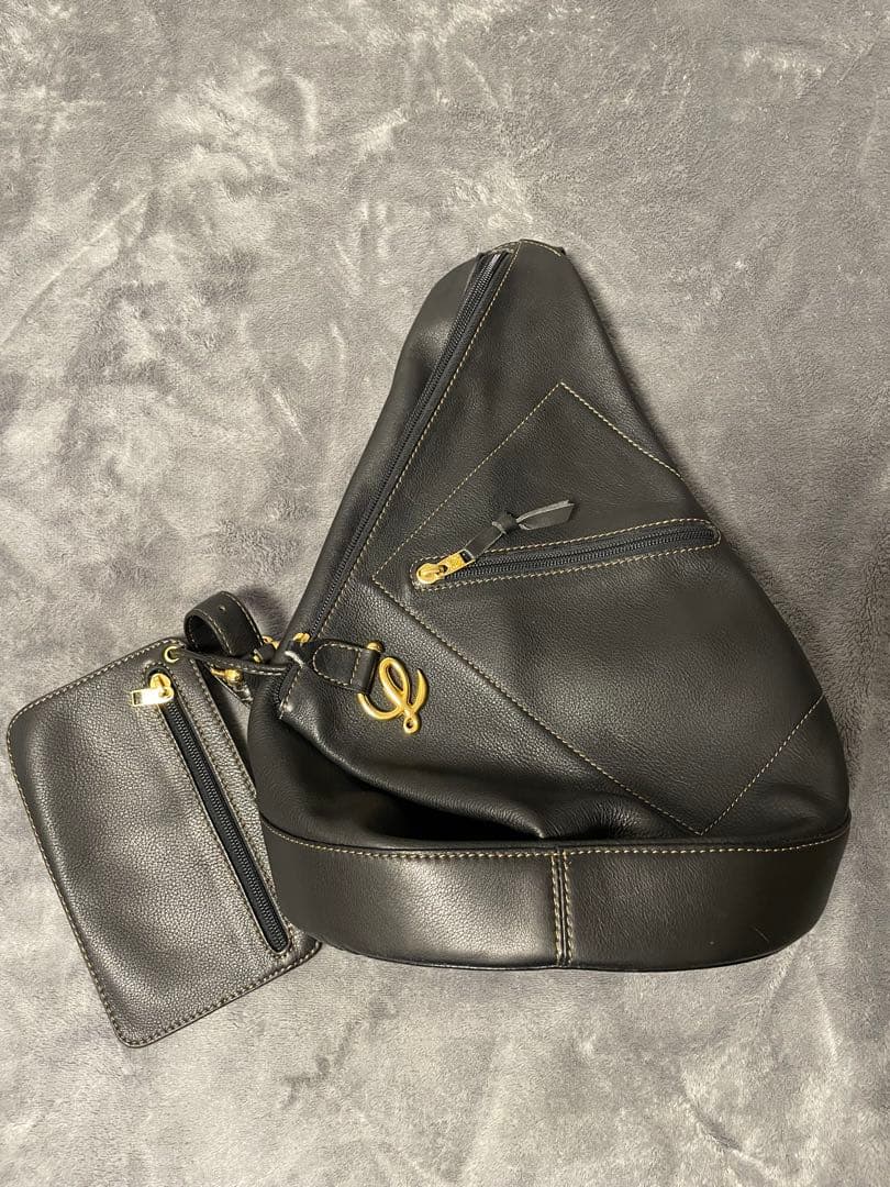 【美品】LOEWE アントン　バックパック　リュックサック　レザー　ブラック