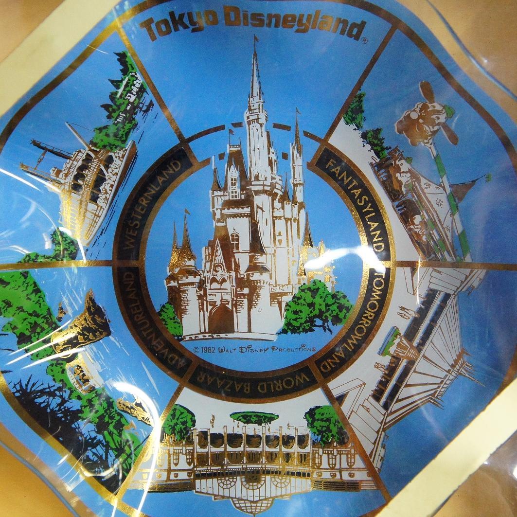 新品 Disney ディズニーランドオープン記念 開園記念 皿 ガラス