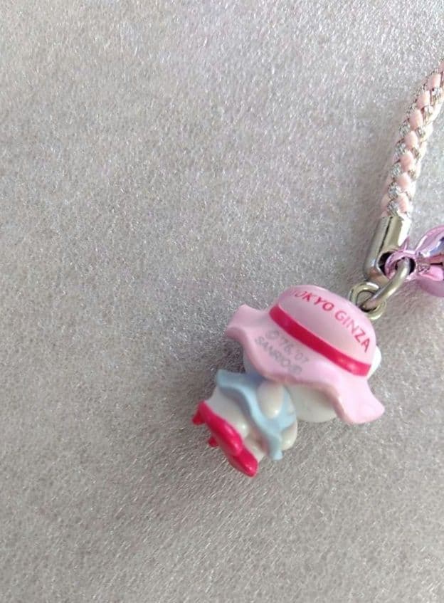 希少ハローキティ 銀座カンカン娘 東京限定 根付け ストラップ 2007年
