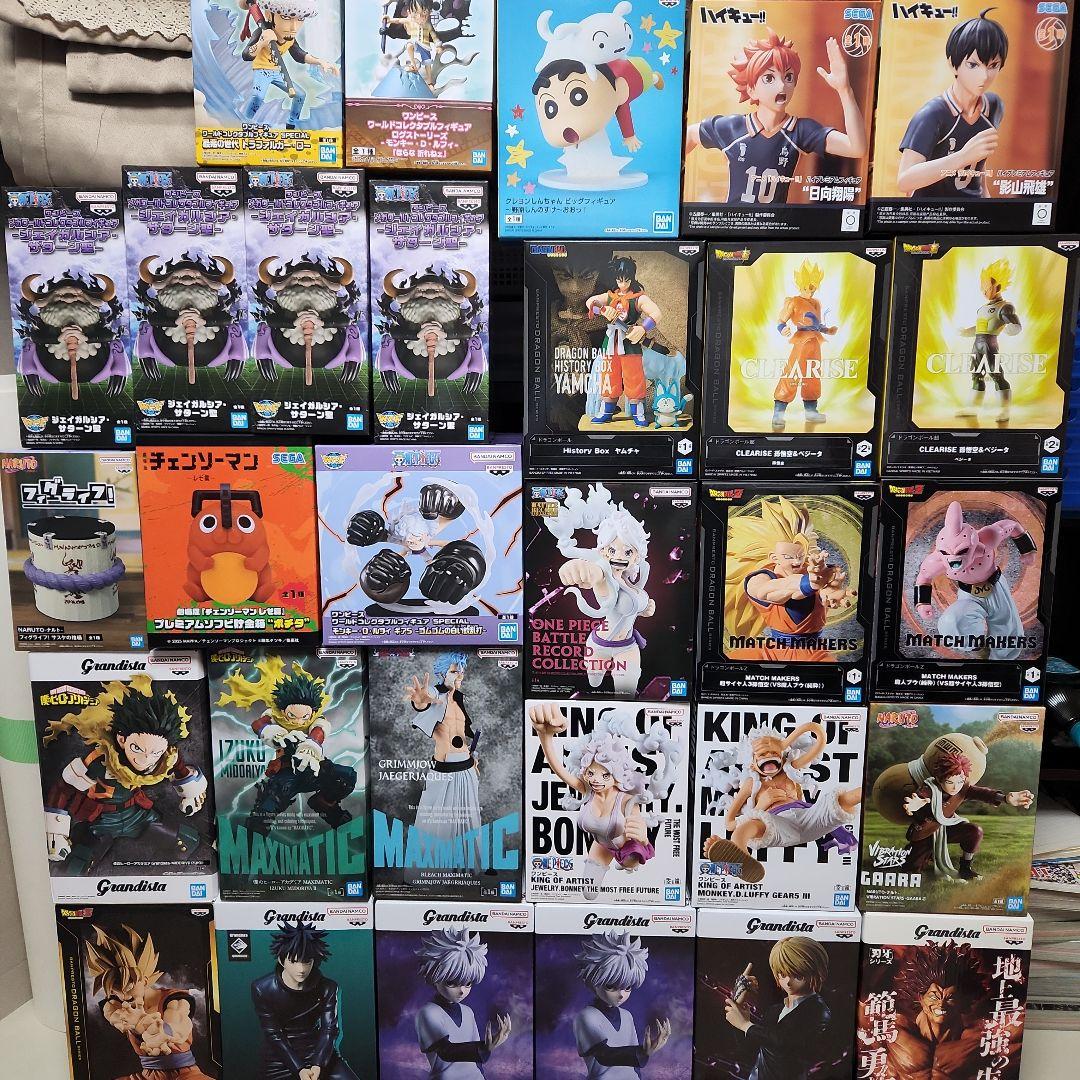 30個フィギュアまとめ売りワンピース ドラゴンボール ハイキュー バキ　他　大量 ドラゴンボール×ワンピース 夢のフュージョンフィギュア 10個セット