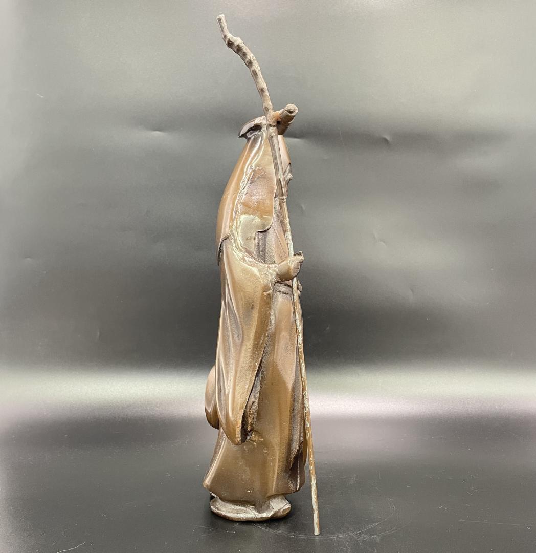 七福神 寿老人 鉄製 立像 鶴 仙人像 高さ38cm 重量3.3kg SB48 - メルカリ