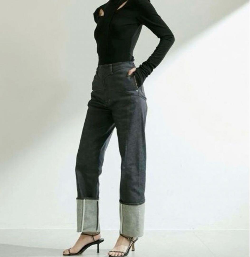 パンツ FETICO 12oz HIGH-RISE COATED JEANS 25AW レディース】12oz HIGT-RISE COATING JEANS | FETICO(フェティコ