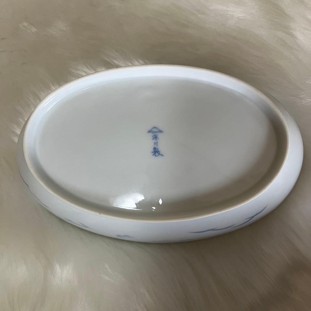 深川製磁 牡丹金ミル 深鉢 楕円型皿 - メルカリ