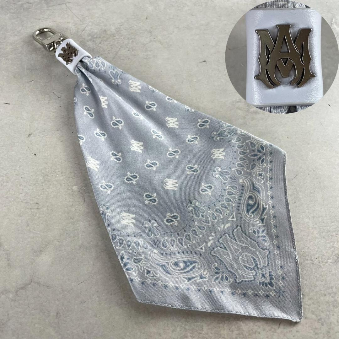 24ss 未使用　アミリ　MAロゴ　シルク　バンダナ　スカーフ　キーチェーン