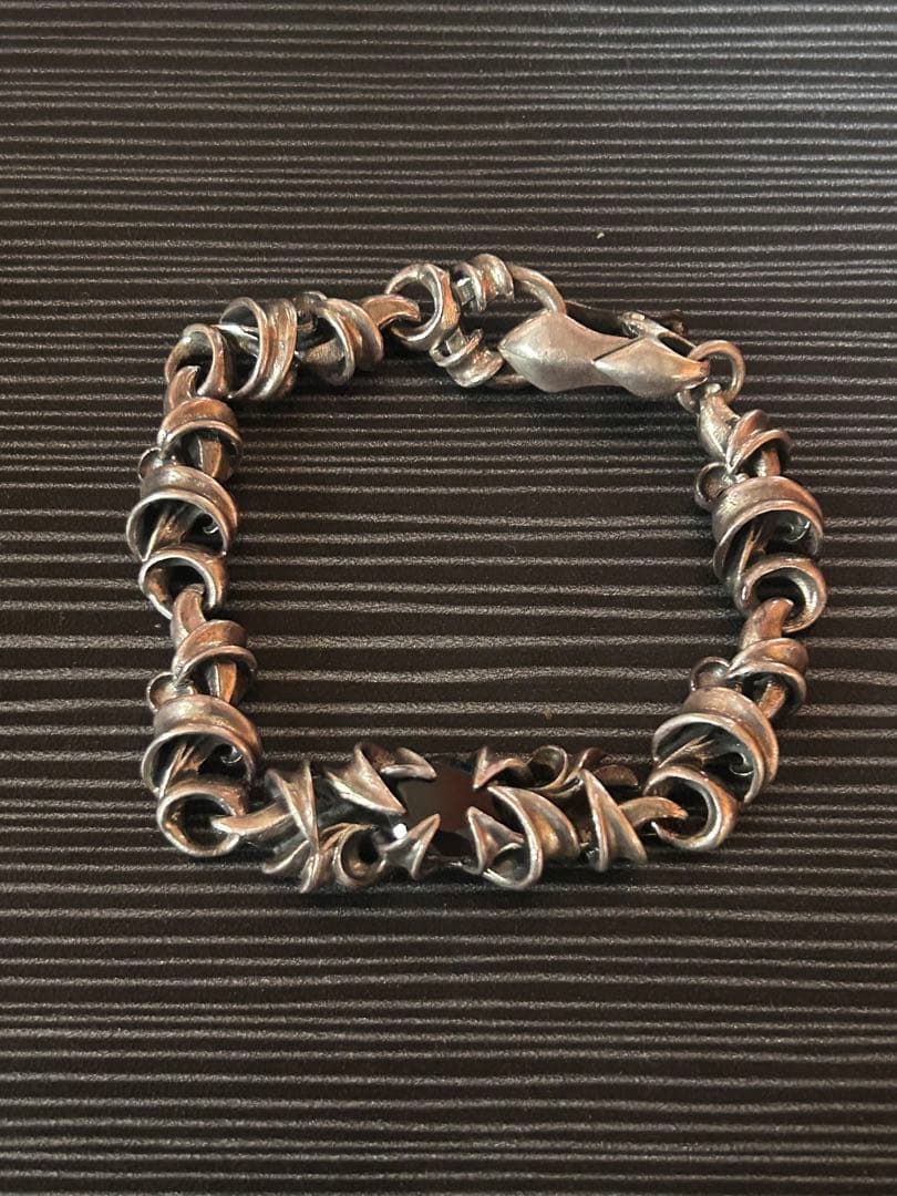 シルバー925チェーンリンク ブレスレット　オニキス 925シルバーオニキスストーンチェーンリンクブレスレット、手彫り