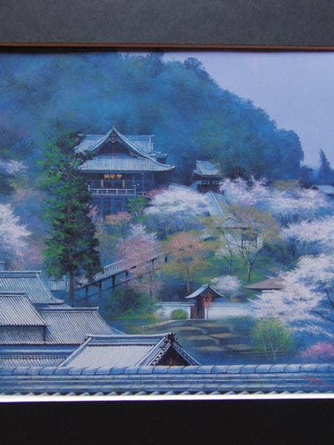 小泉守邦、【長谷彩韻】、希少な額装用画集より、美品、新品額装付、インテリア