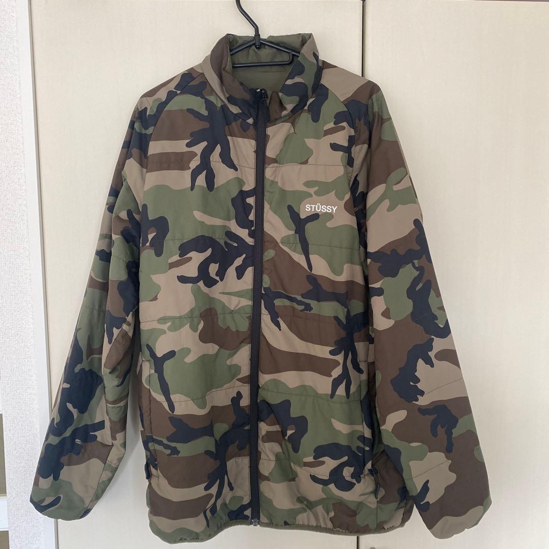 【美品】STUSSY リバーシブル 迷彩ナイロンジャケット Lサイズ
