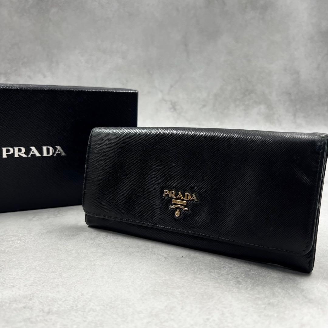 PRADA サフィアーノ ブラック レザー 長財布 8495 - メルカリ