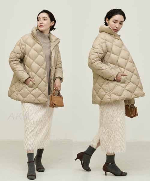 NOLLEY'S別注【TAION/タイオン】ダイヤキルトスタンドミドルダウンM