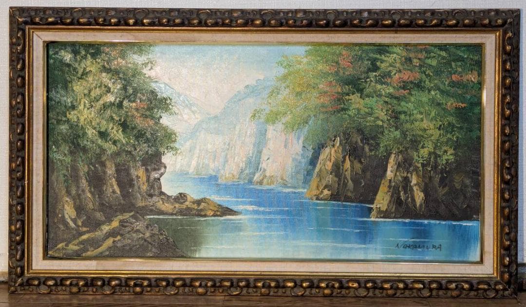 【真作】絵画　油彩　峡谷の清流　雄大な自然　迫力ある風景アート　Z28 2026年最新】Yahoo!オークション -大自然(絵画)の中古品・新品・未使用