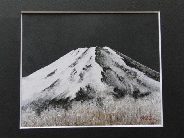 宮田圭、【〈歴〉富嶽四季・冬－II】、希少な大判額装用画集より、美品、日本人画家