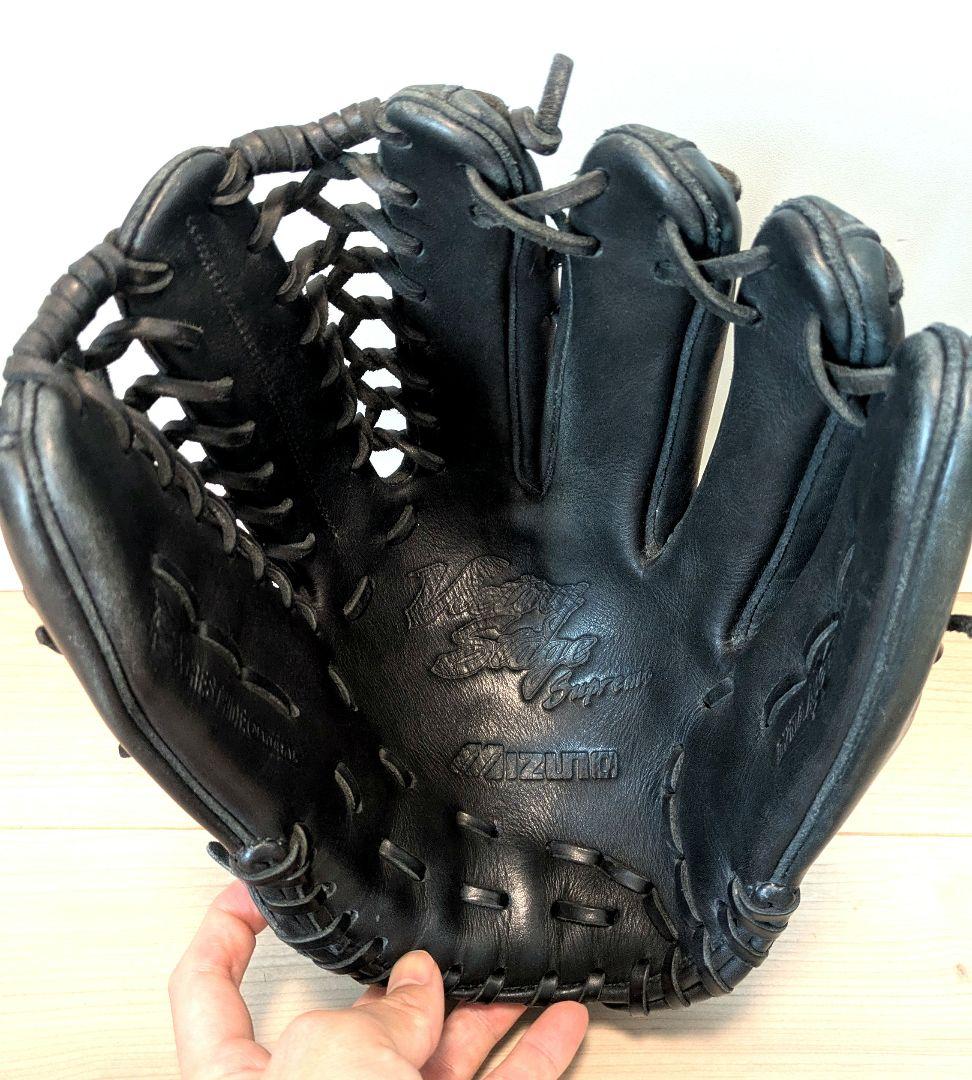美品】ミズノビクトリーステージ 外野手用 軟式グローブ ブラック
