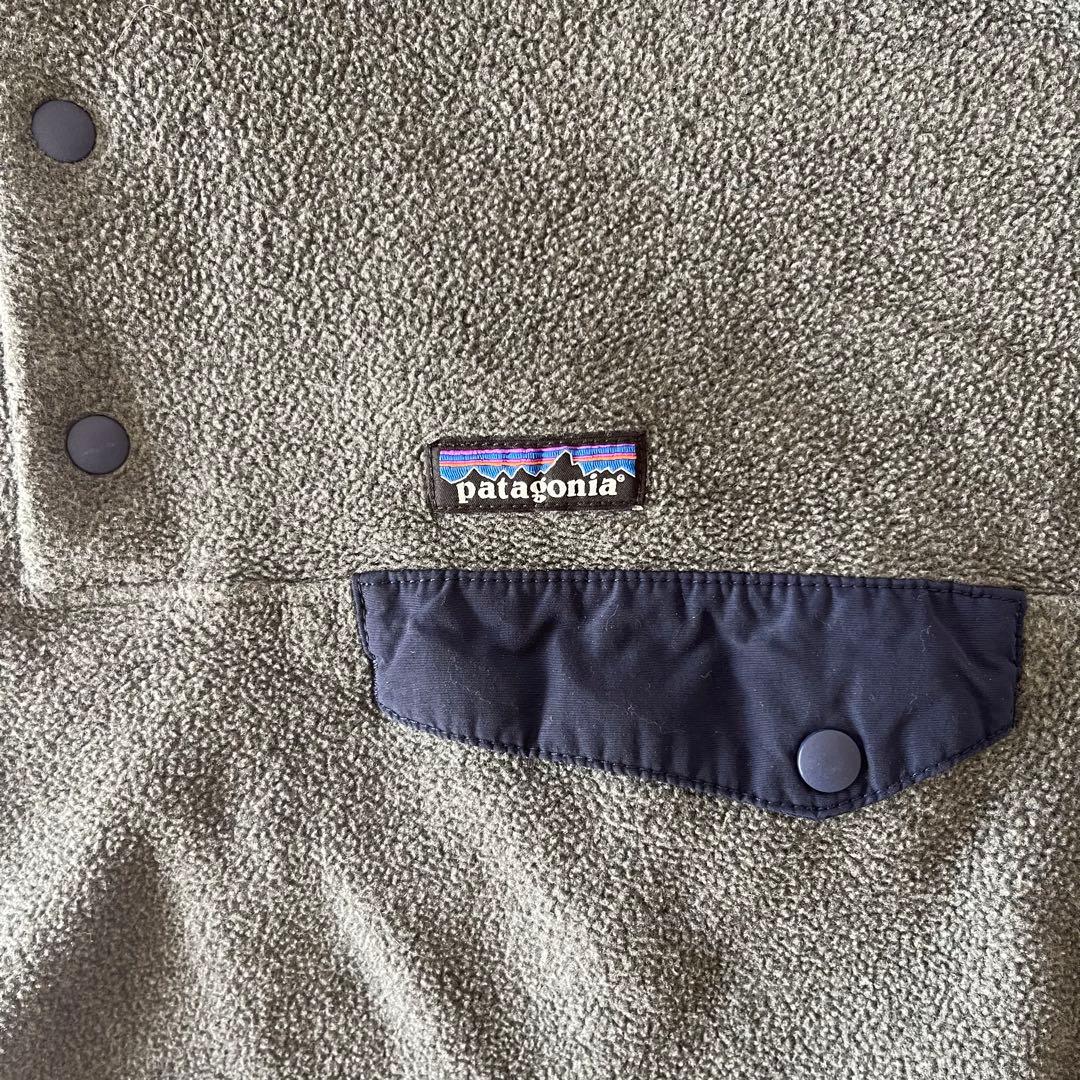 ☆Patagonia Patagonia Snap-Tフリースネイビー×グレー メンズL柴田