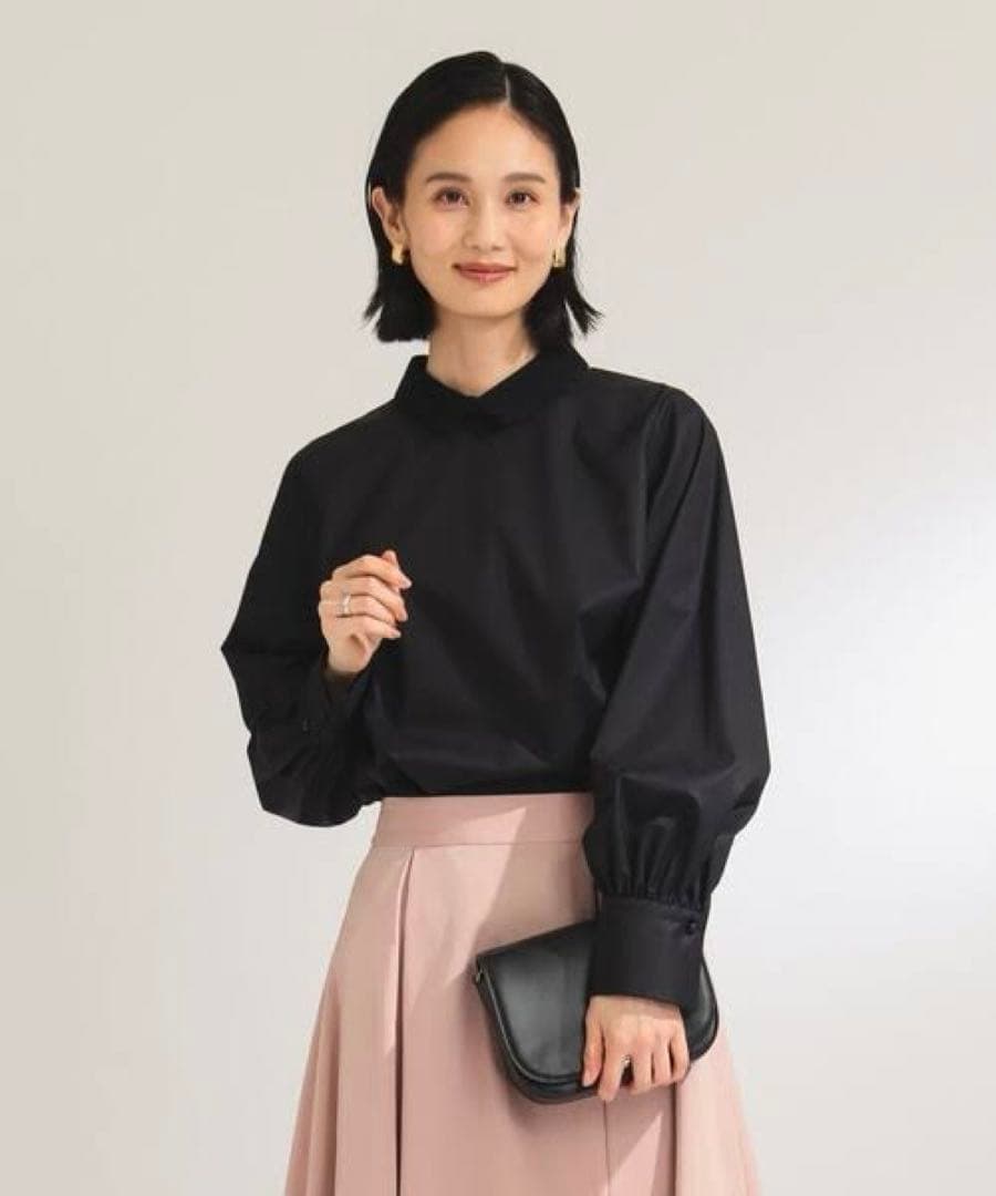 Demi-Luxe BEAMS グログランカラーブラウス