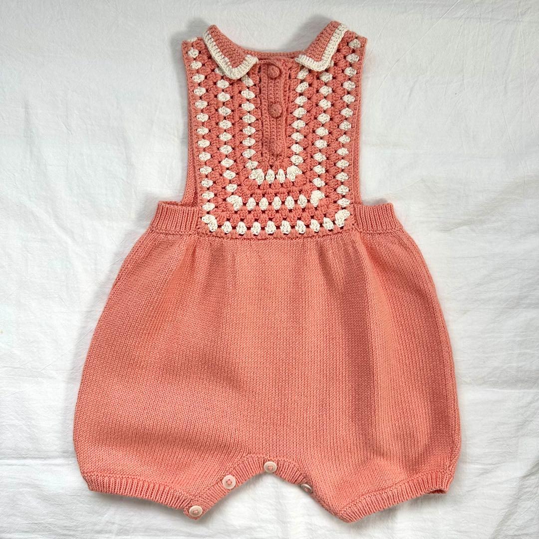 misha and puff コットンニットロンパース 18-24m