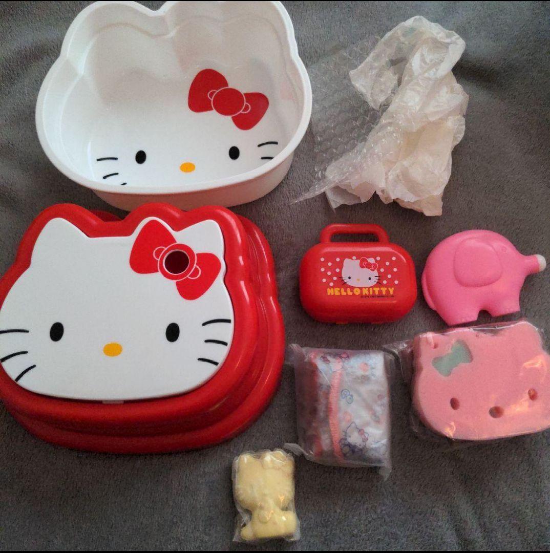 未使用 レア サンリオキティちゃん おふろですよお風呂セット 当時物