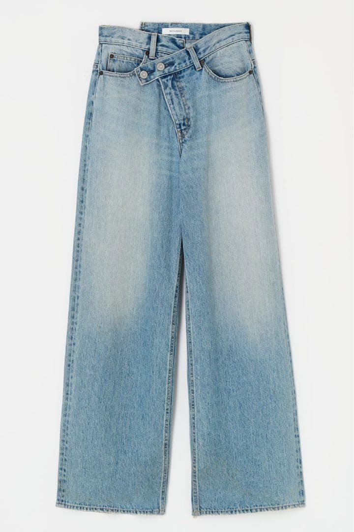 moussy マウジー クロスウエストワイド ストレート デニム 新品