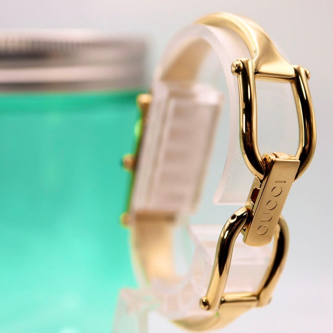 379 稼働 GUCCI 時計 1500 レディース ゴールド バングルウォッチ