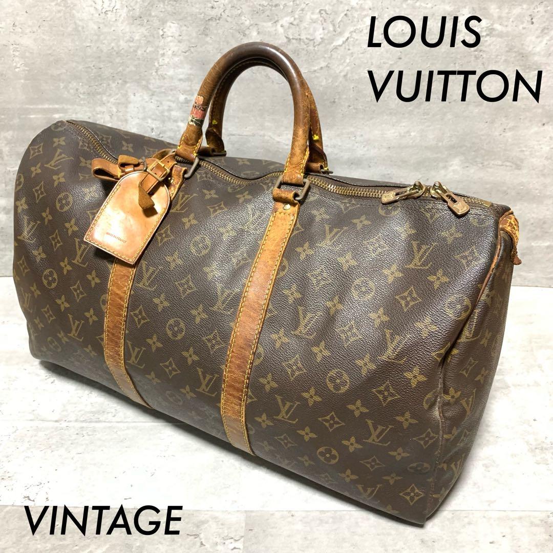 オールドルイヴィトン90年代ヴィンテージ ボストンバッグ キーポル50