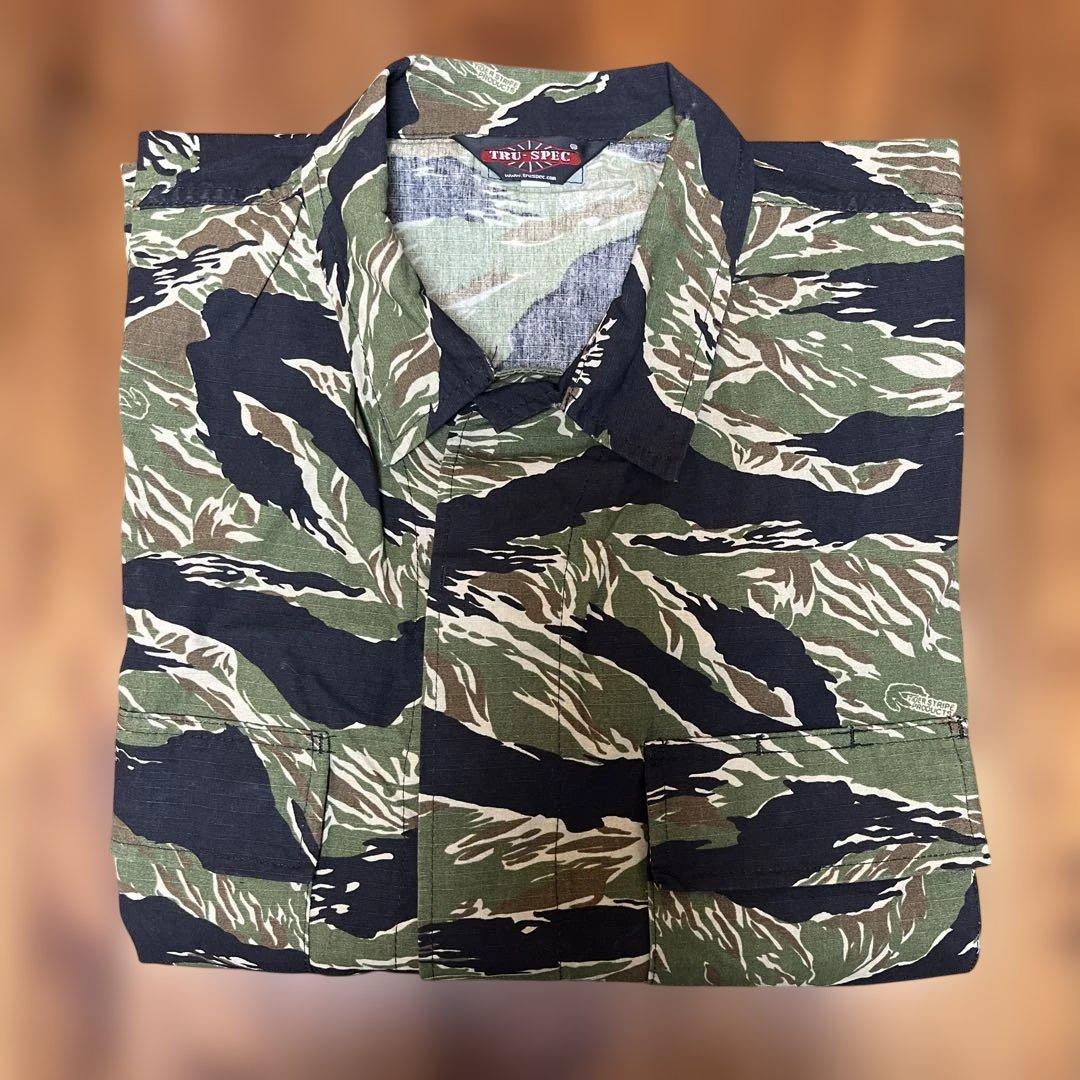 TRU-SPEC 迷彩ジャケット（タイガーストライプパターン）　サイズＬ