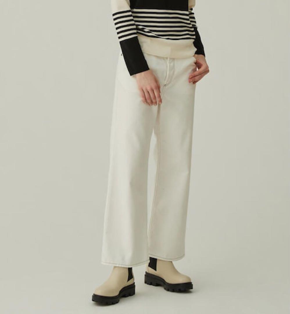 新品☆ セミワイド デニムパンツ ホワイト DESPRES デプレ ¥26400