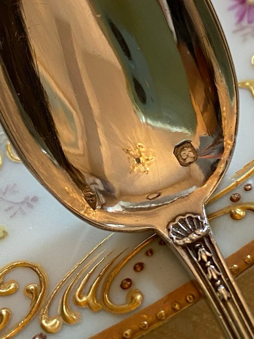 フランス／ピュイフォルカ＆クリストフル】純銀／コーヒースプーン