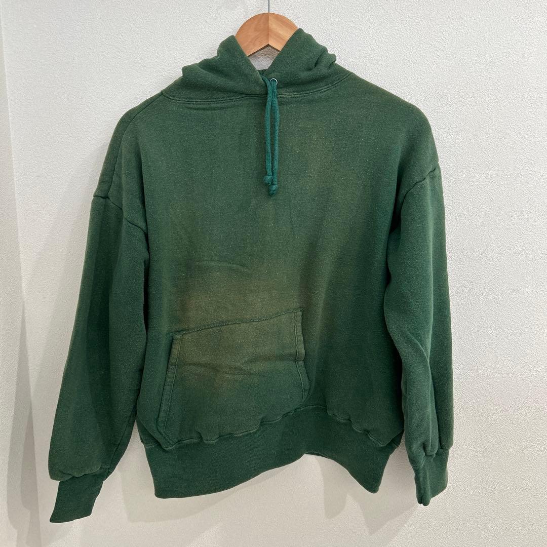 雰囲気最高‼︎ 60'S スウェットパーカー 裏サーマル グリーン sizeM程度