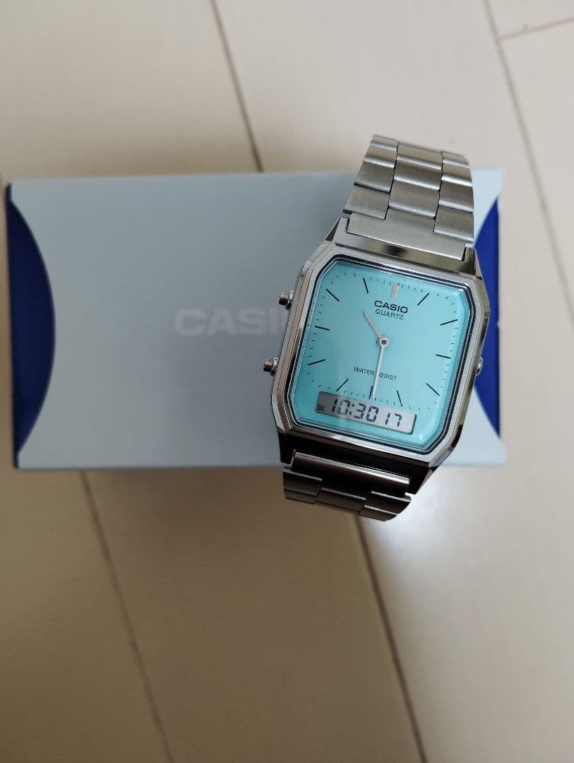 CASIO AQ-230 ティファニーブルー美品