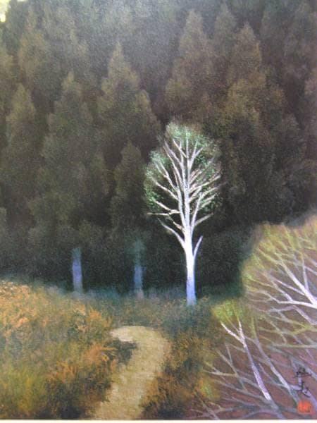 東山魁夷、春来る、額装画版集より、版上サイン、限定、新品額装