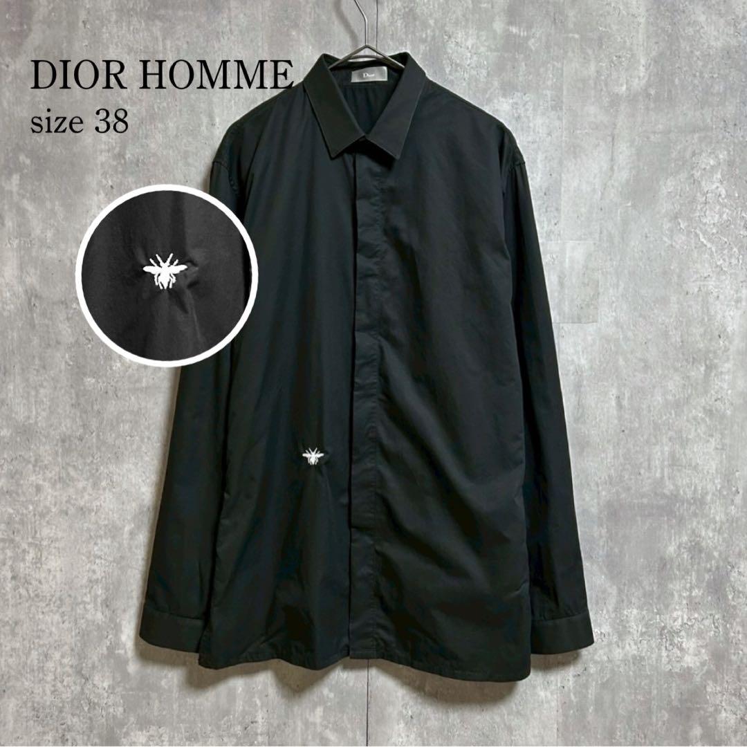 DIOR HOMME ディオール エディ期 ビー bee シャツ ブラック 38