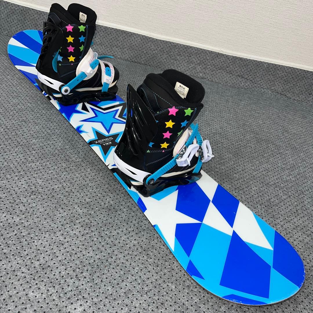 7-8回使用 キッズスノーボード 133cm XERES×バイン×BOAブーツ - メルカリ