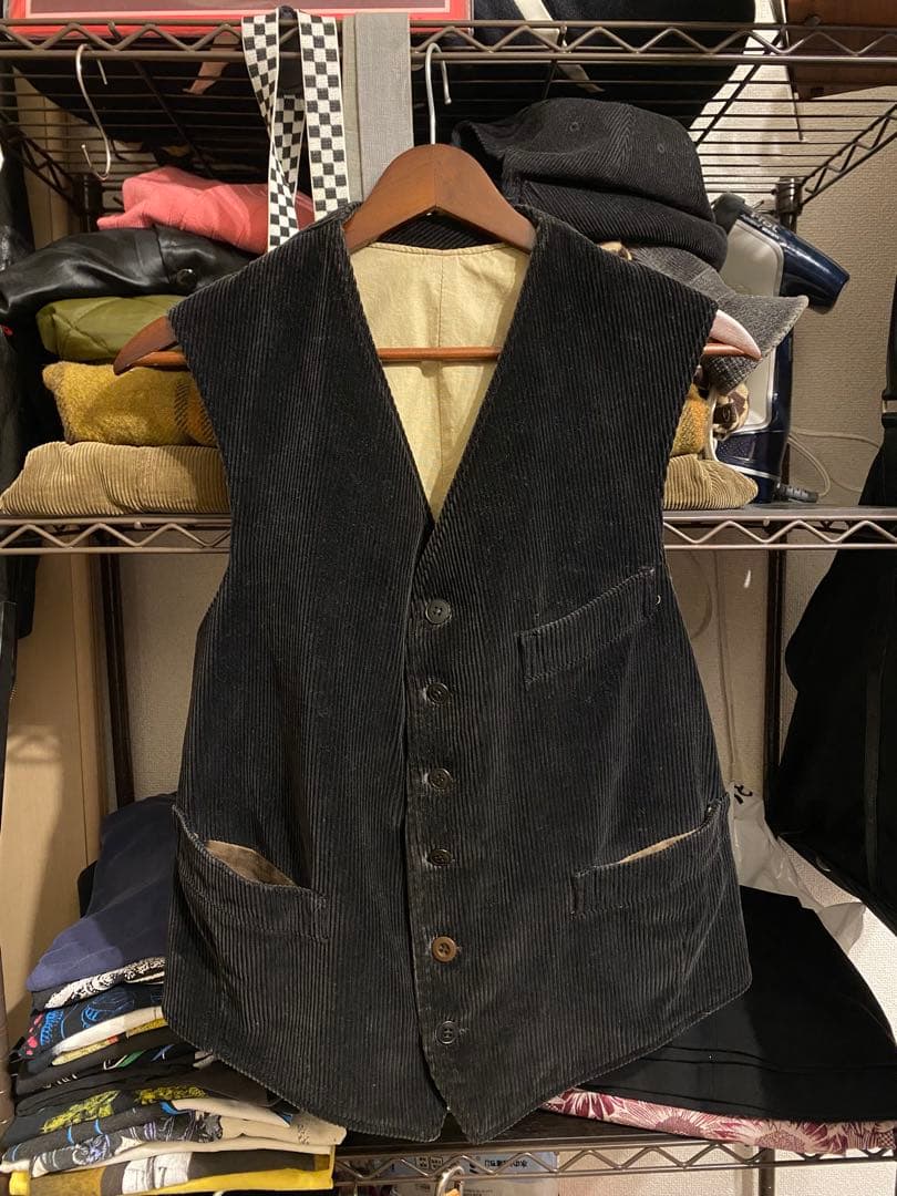 1930〜1940's Euro Corduroy×Moleskin Vest