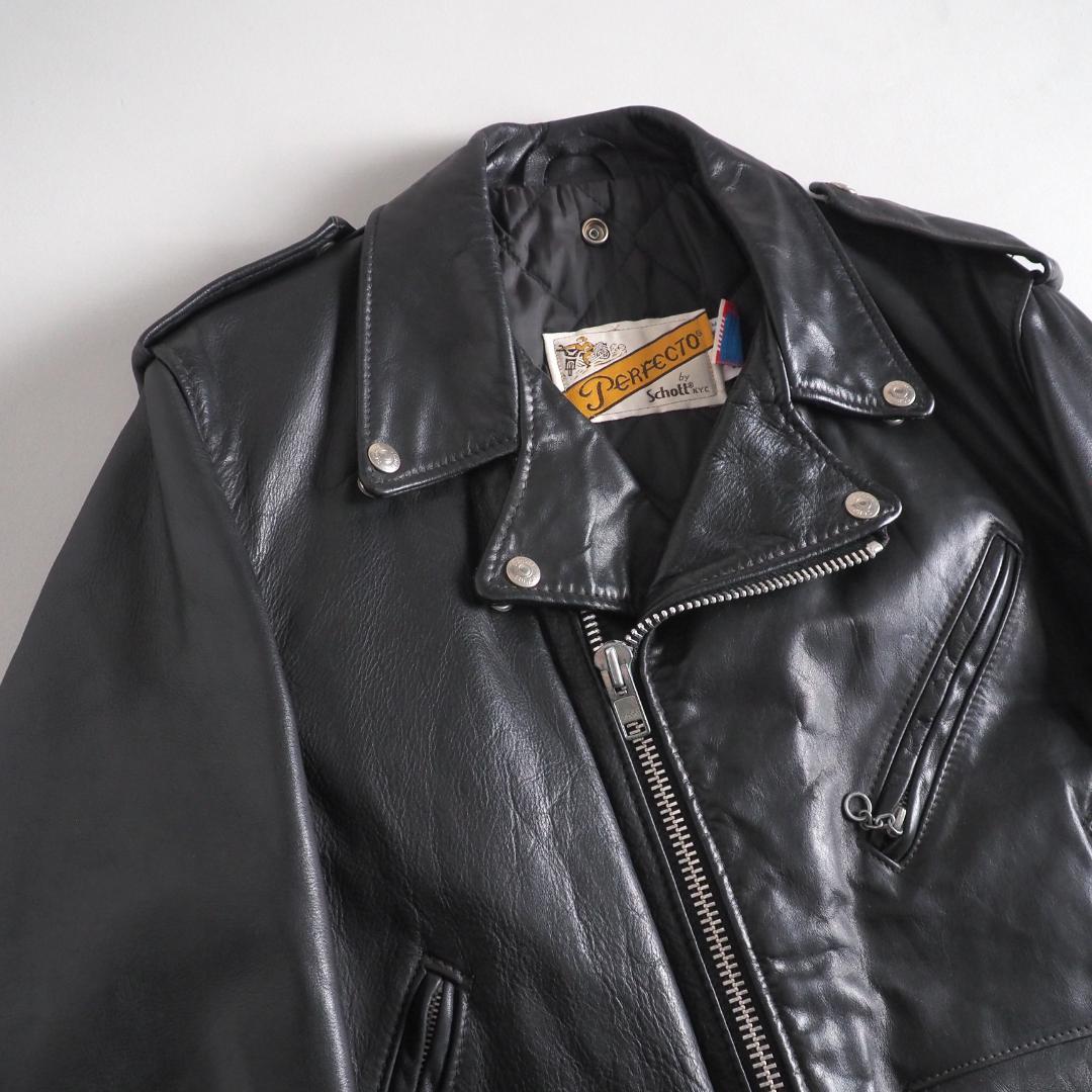 Schott 118 size40 ダブルライダースジャケット レザージャケット
