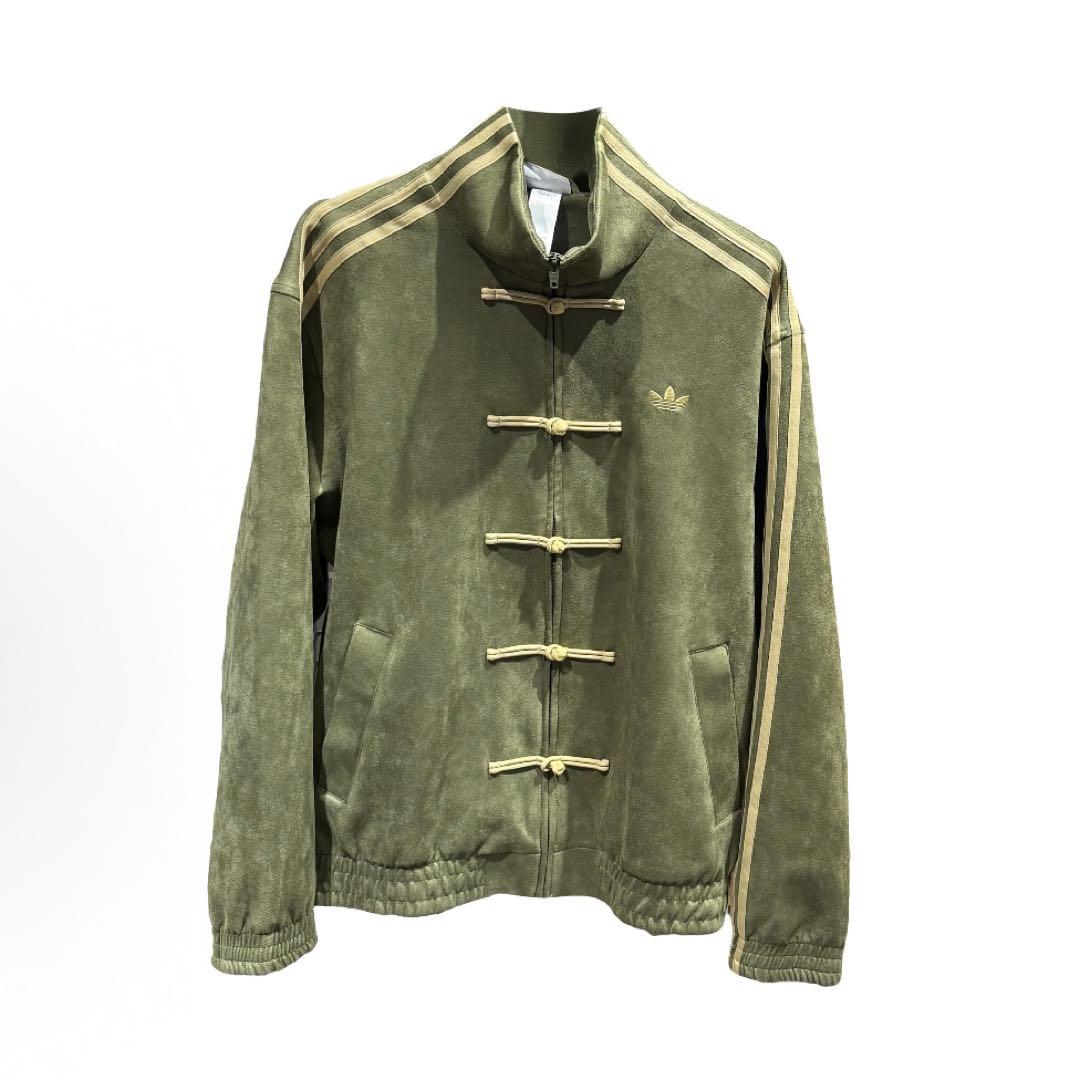 海外限定XL Adidas チャイナトラックジャケット グリーン　KT3847