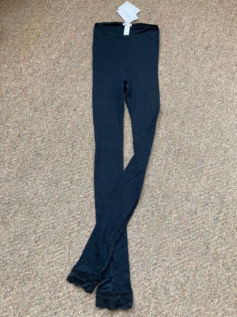 HANROハンロシルクウールレギンスS ブラック