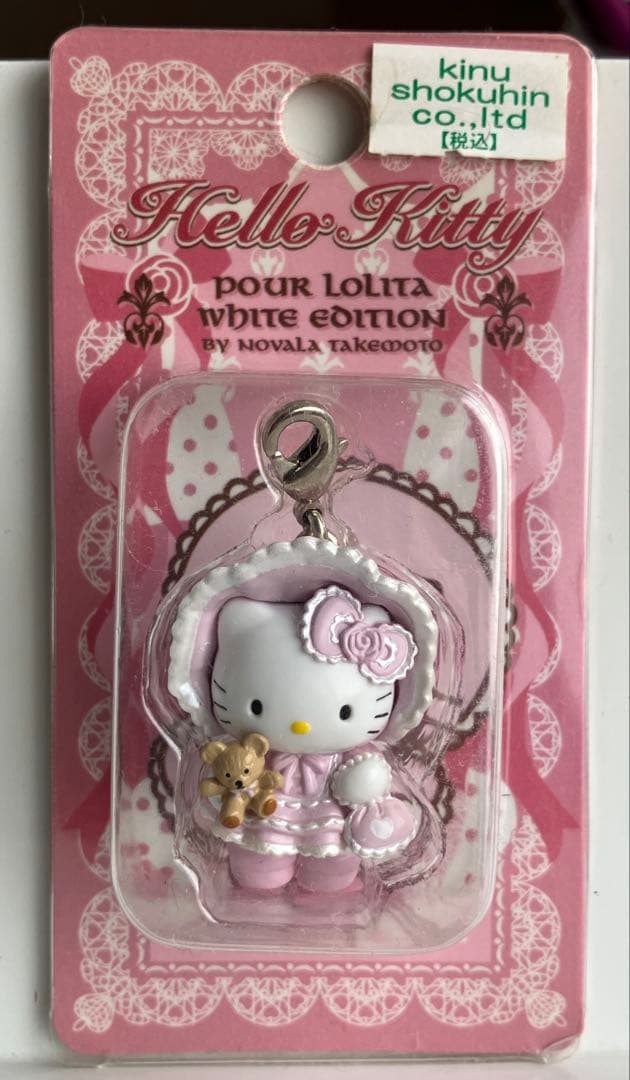 【極美品】限定/原宿購入/ロリータ　キティ　ストラップ　のばら 嶽本野ばら ハローキティ 根付け ストラップ ロリータキティ キティ