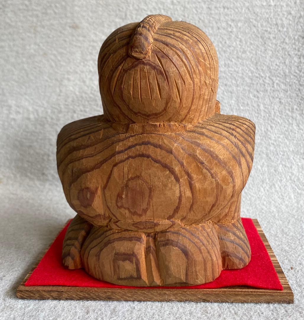 レトロ・縁起物】木彫りの福助さん - メルカリ
