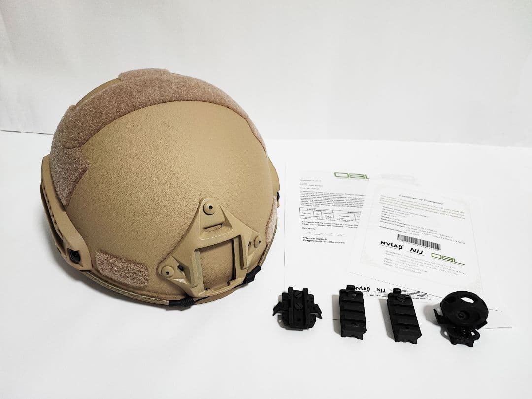 JJW製 NIJ レベル3A Fast 防弾ヘルメット TAN 艶有り塗装