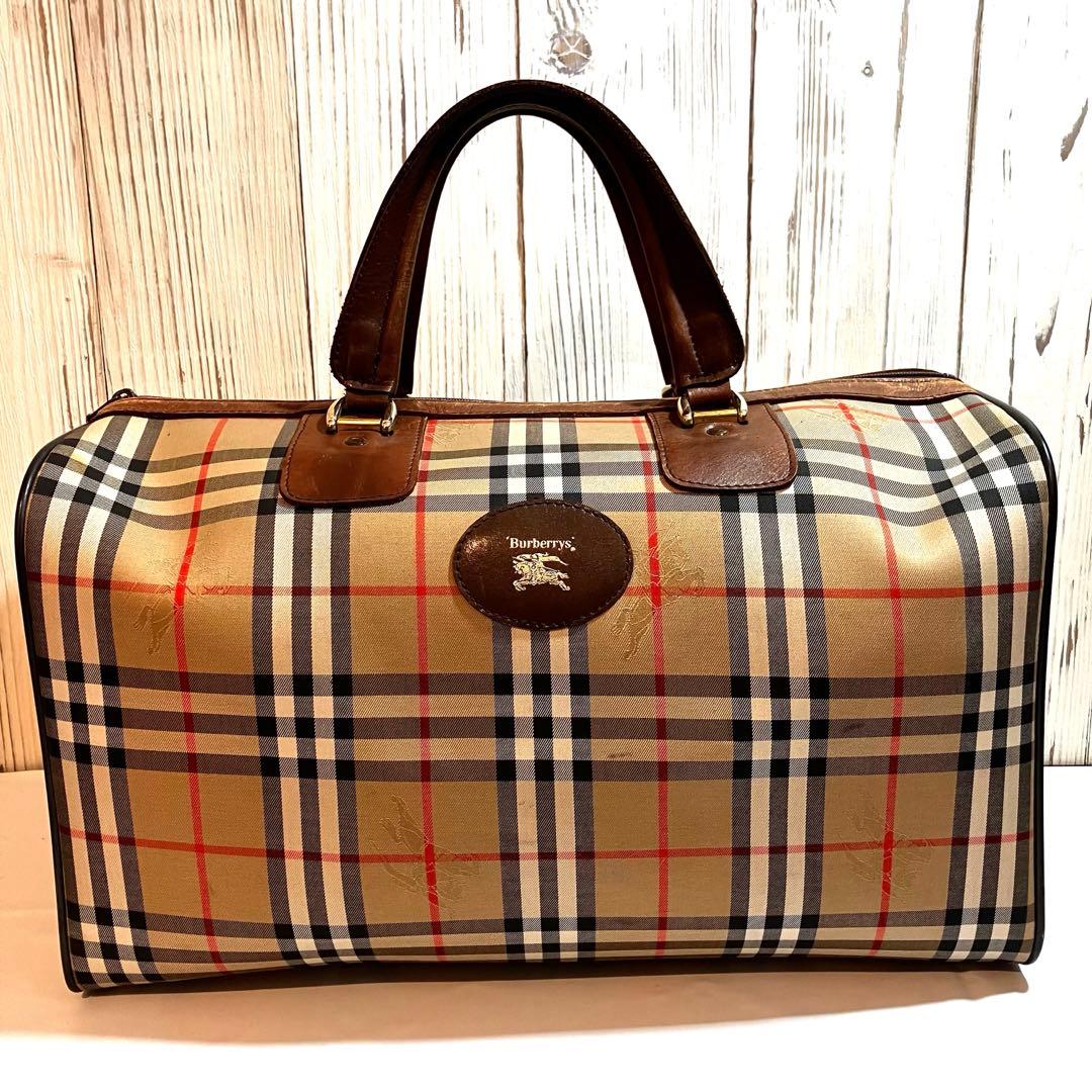 P*e様 Burberry バーバリー　ノバチェック シャドウホース　ボストンバ