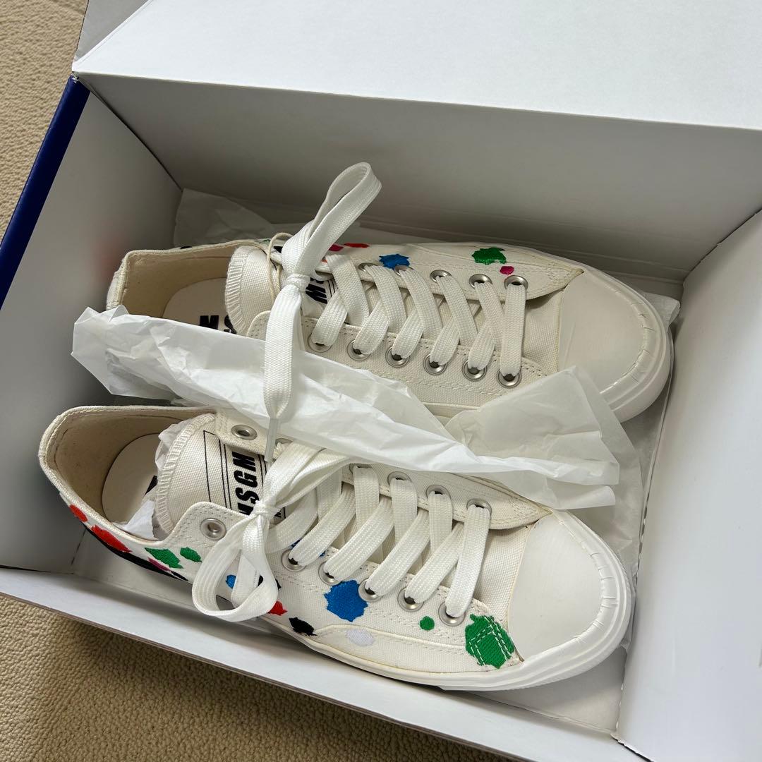 新品MSGMペンキ刺繍マルチカラースニーカー4227cmarni junya - メルカリ