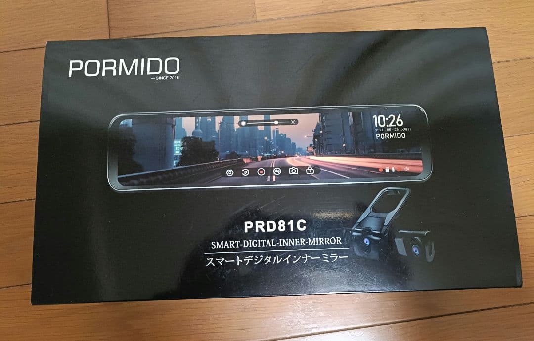 PORMIDO PRD81C前後車内ドライブレコーダー・ミラー本体以外全部品‼️