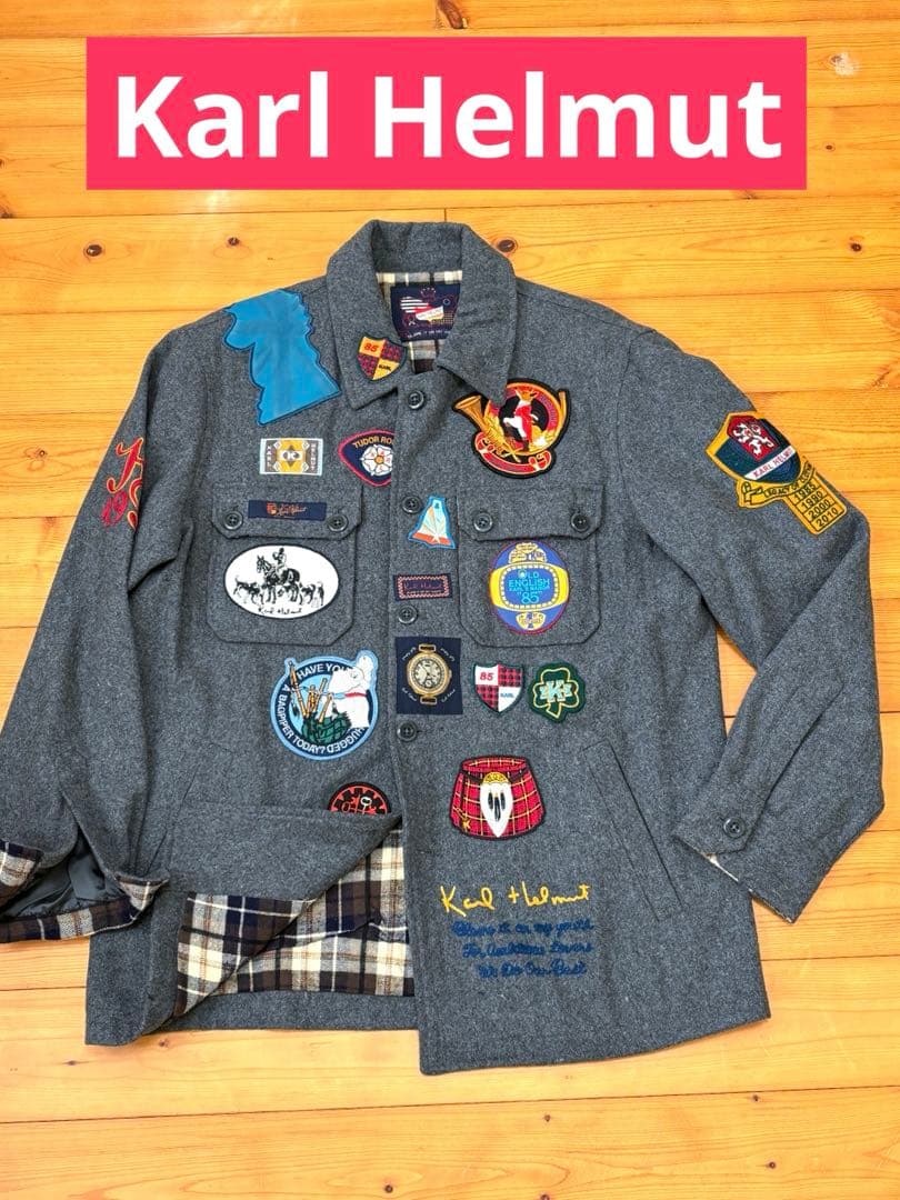 美品　カールヘルム　ワッペンジャケット　メンズM ピンクハウス