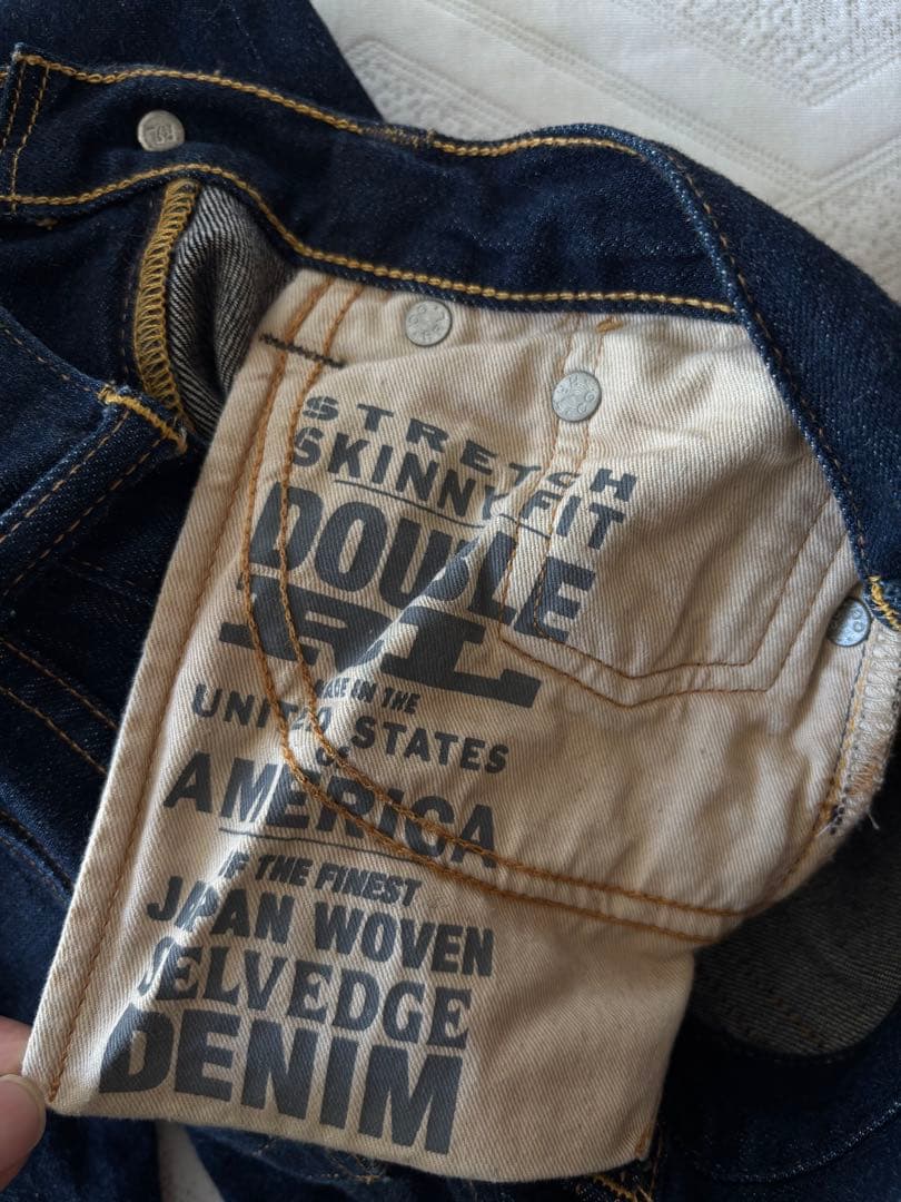 美品！RRL ストレッチスキニーフィット デニムパンツ w25 ラルフ
